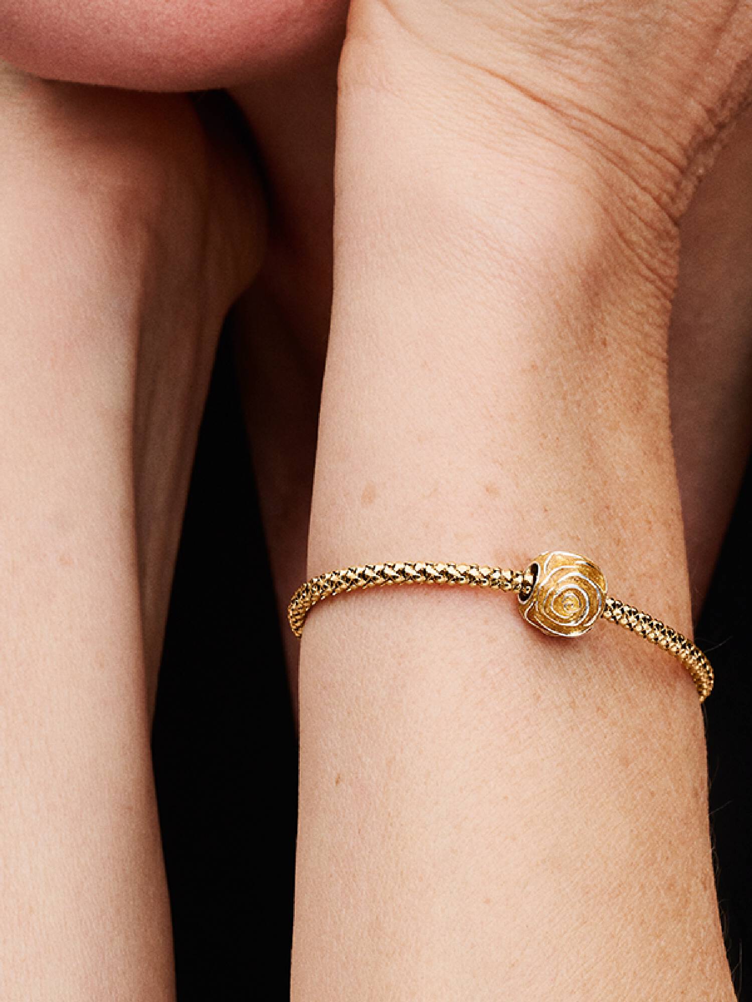 Yellow Rose in Bloom Charm