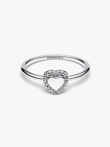 Engravable Heart Halo Ring