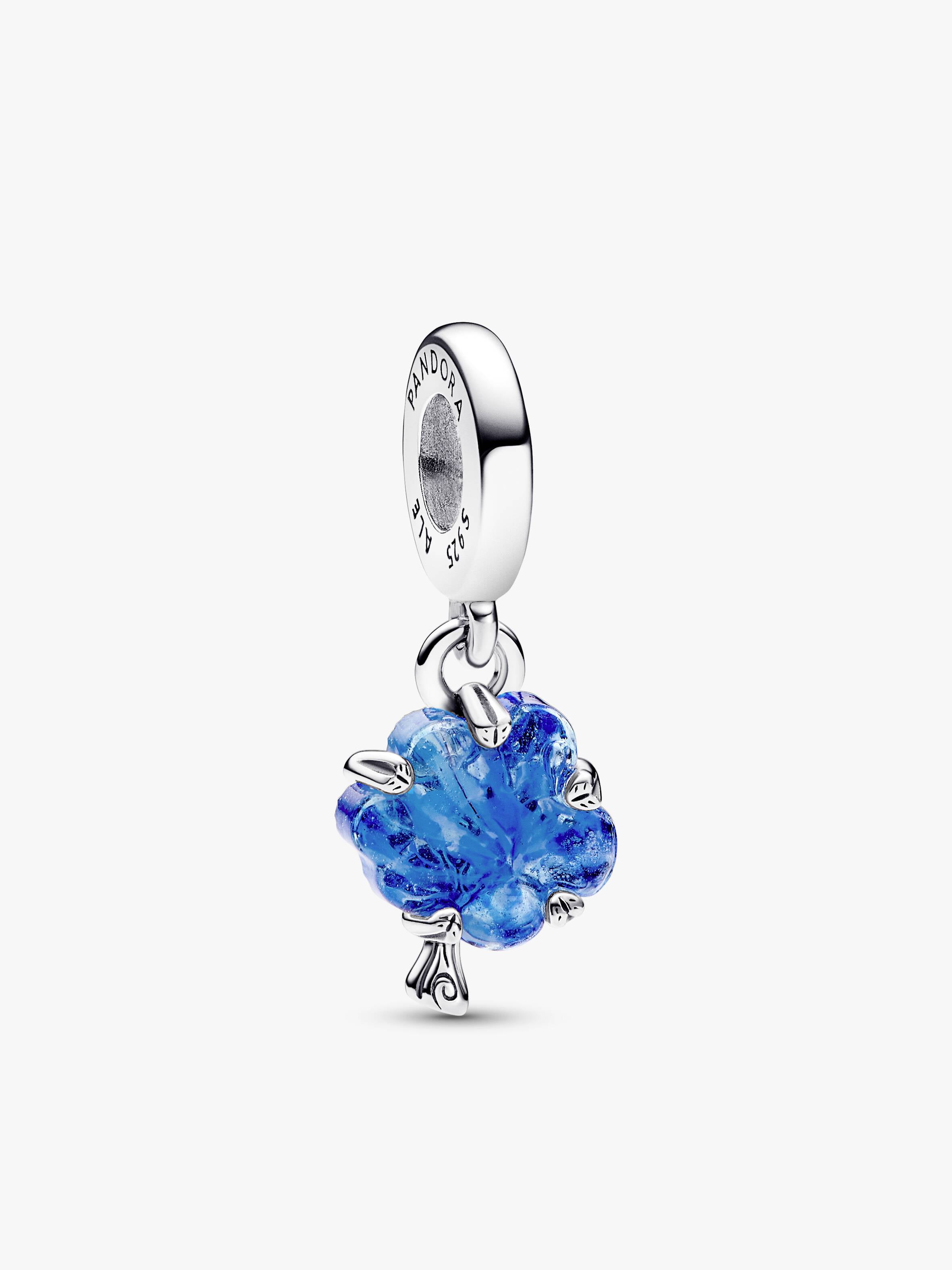 Blue Murano Glass Family Tree Dangle Charm