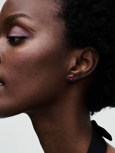 Red Heart Stud Earrings