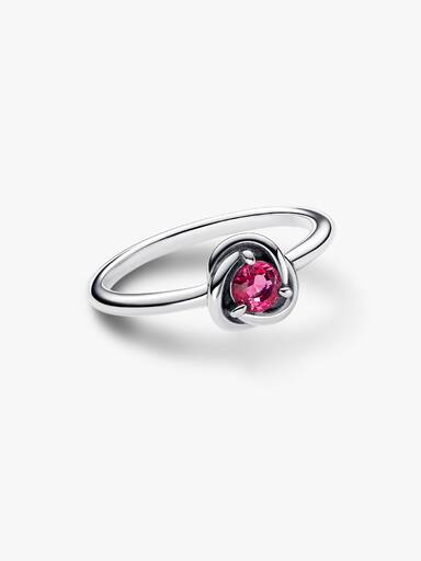 Pink Eternity Circle Ring