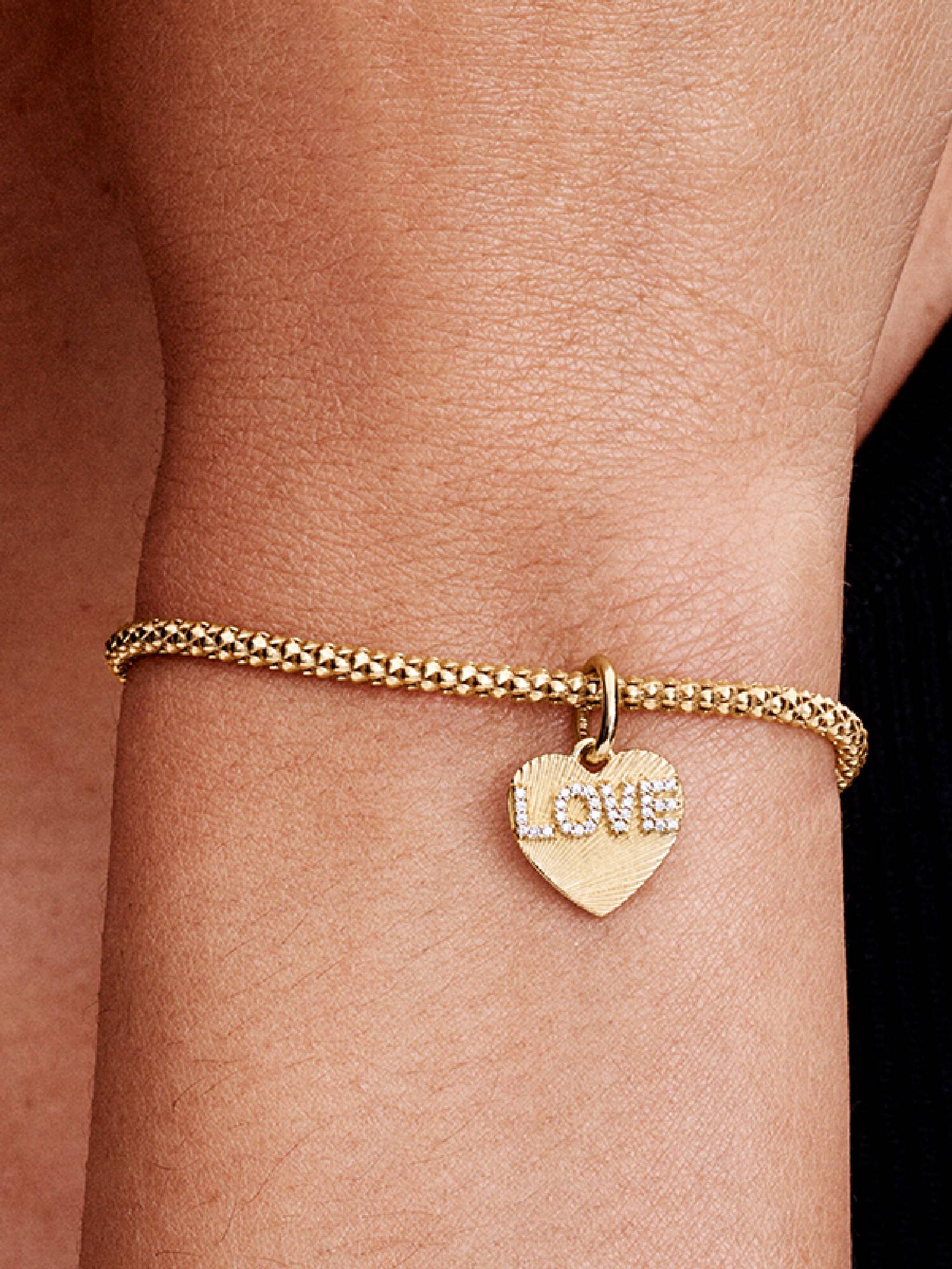 Engravable Love Heart Dangle Charm