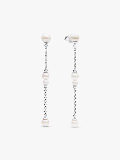 Treated Freshwater Cultured Pearl Drop Earrings