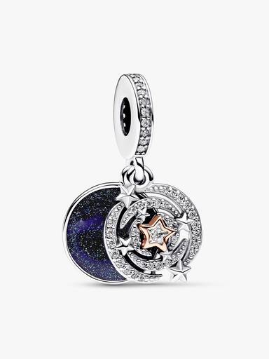 Two-tone Shooting Star Double Dangle Charm