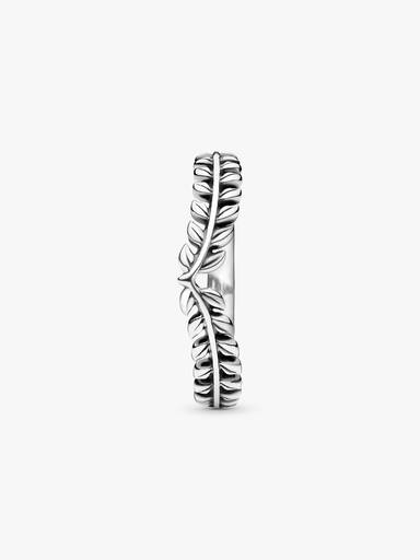 Seeds wishbone silver ring
