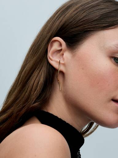 Organically Shaped Wire Stud Earrings