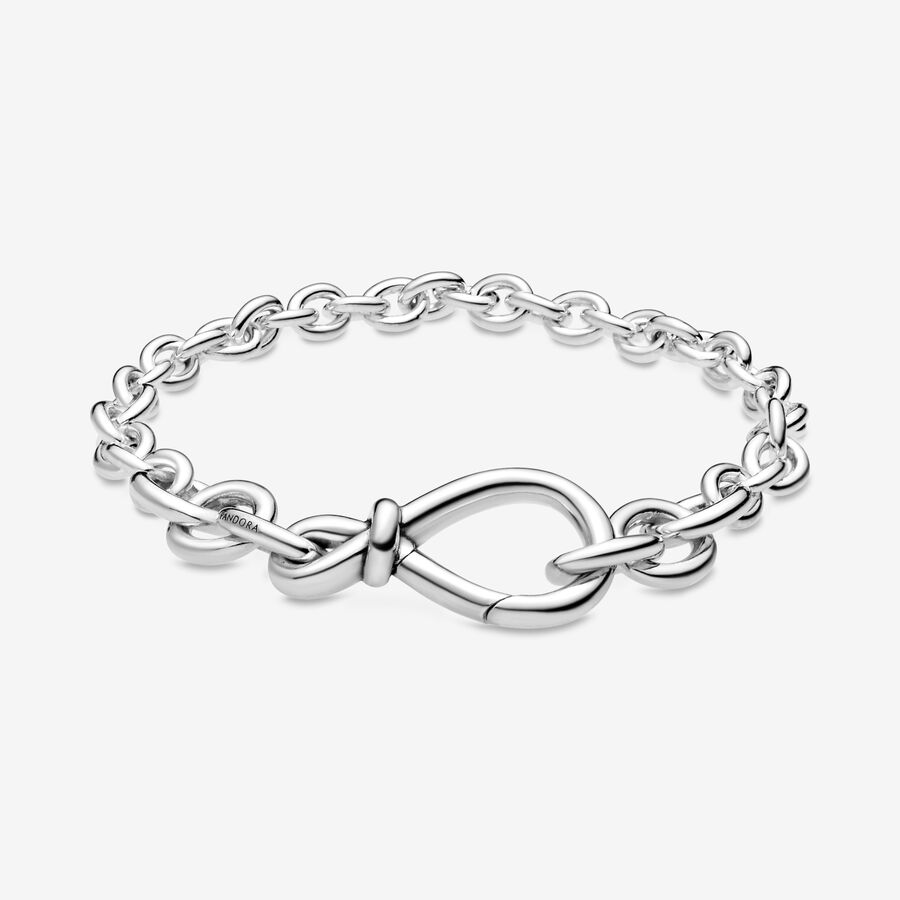Infinity sterling silver bracelet image number 0