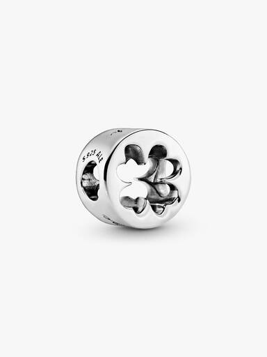 Openwork clover silver charm