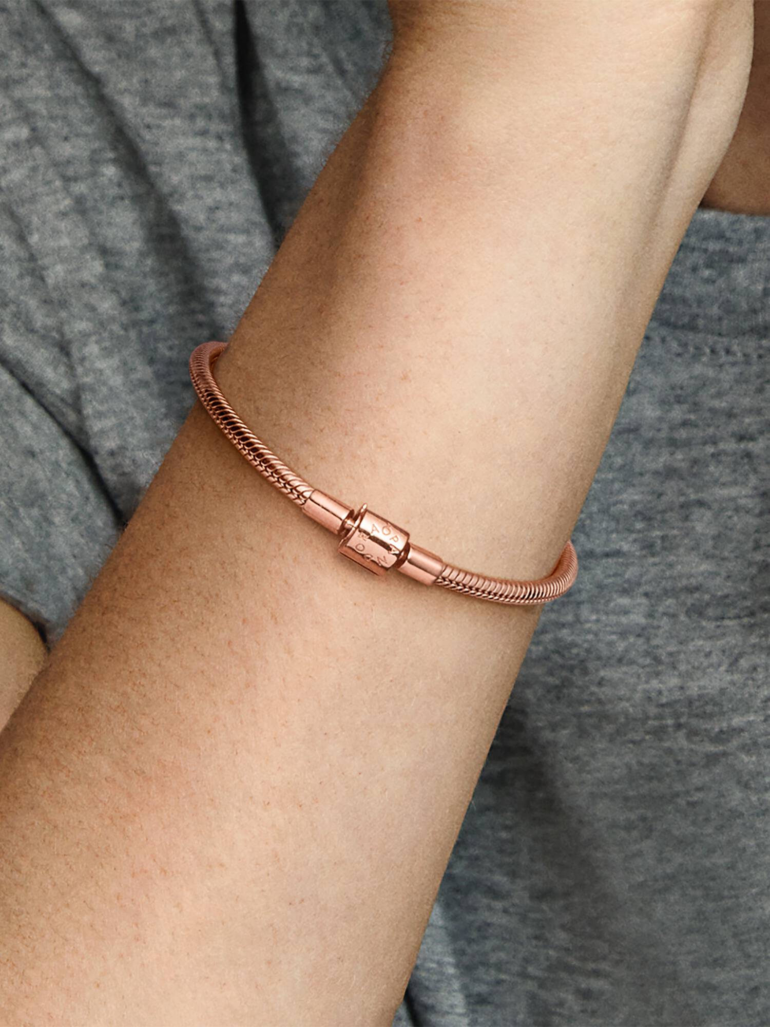 Snake chain 14k rose gold-plated bracelet