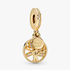 Family tree 14k gold-plated dangle with clear cubic zirconia Family tree 14k gold-plated dangle with clear cubic zirconia