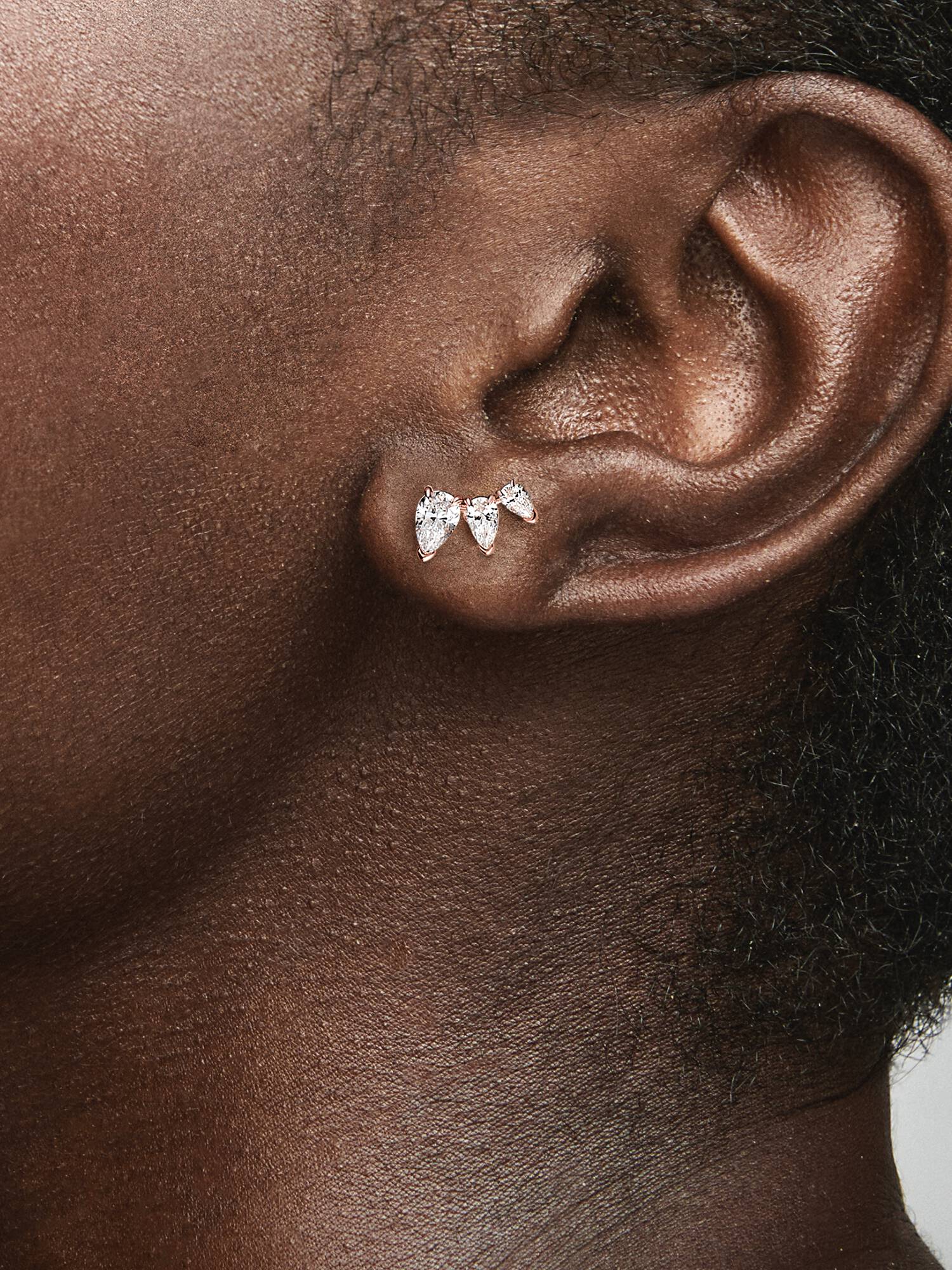 Sparkling Pear Stud Earrings