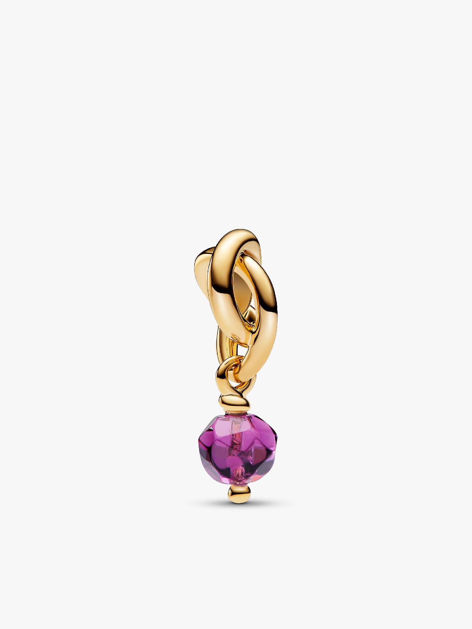 Faceted Purple Eternity Circle Dangle Charm