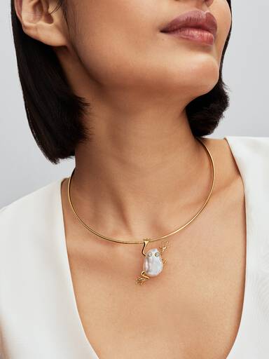 Treated Freshwater Cultured Baroque Pearl Oversized Frog Pendant