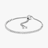 Rhodium plated sterling silver bracelet with clear cubic zirconia Rhodium plated sterling silver bracelet with clear cubic zirconia