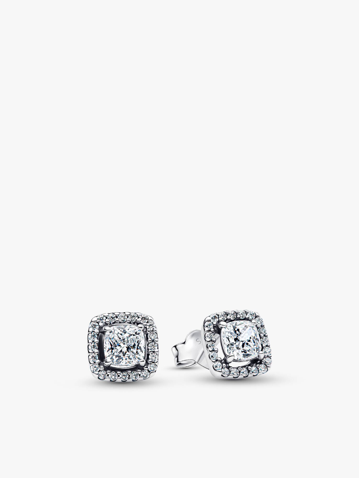 Square Halo Stud Earrings