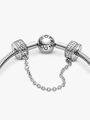 Pandora Logo Safety Chain Clip Charm