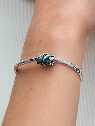 Green Monstera Leaves Charm