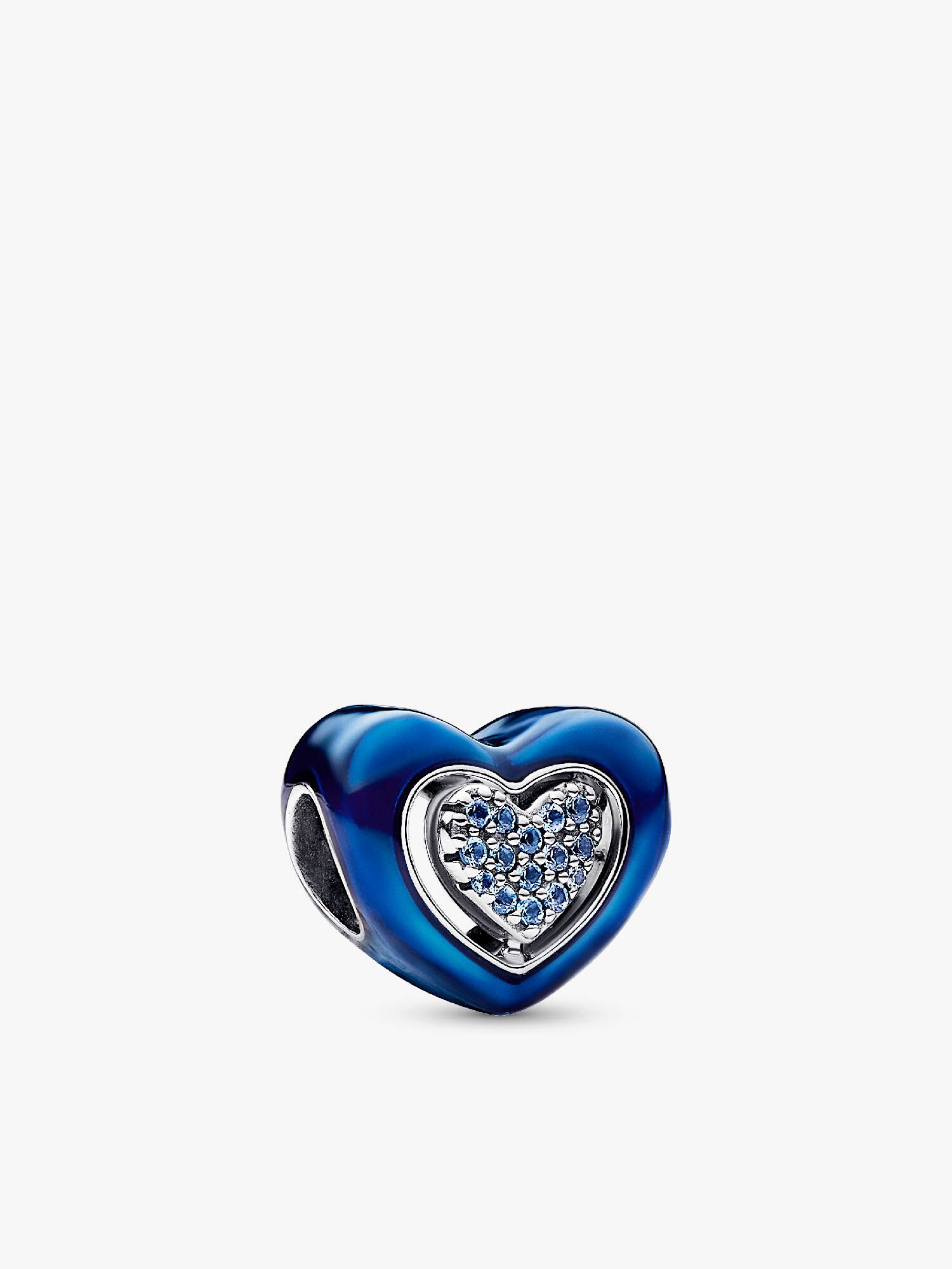 Blue Spinnable Heart Charm