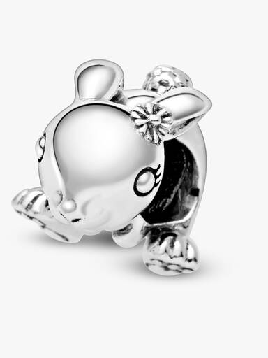 Rabbit sterling silver charm