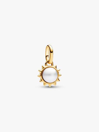 Pandora ME Treated Freshwater Cultured Pearl Sun Mini Dangle Charm
