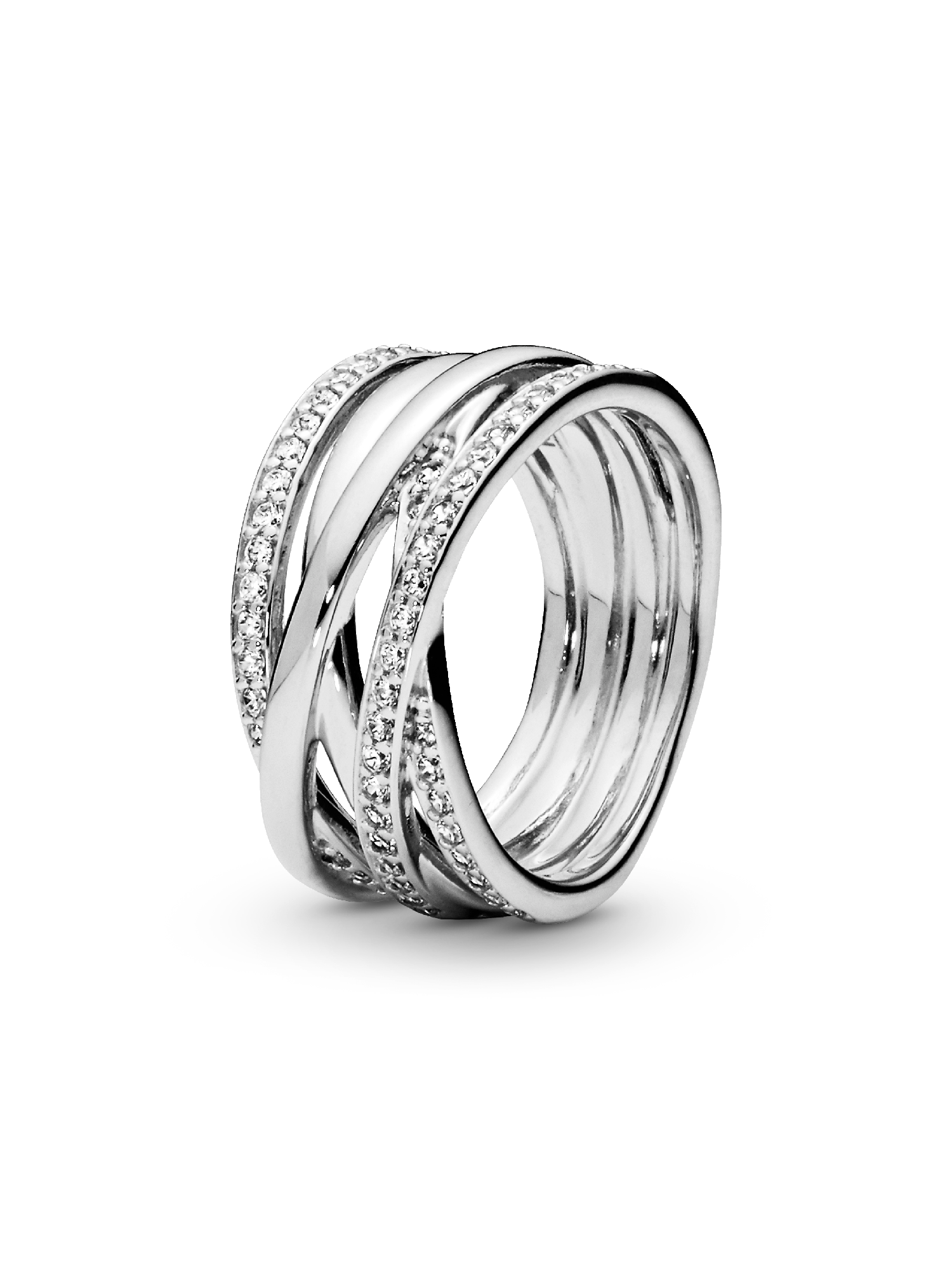 Silver ring with cubic zirconia