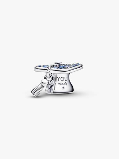 Sparkling Blue 2026 Graduation Cap Charm