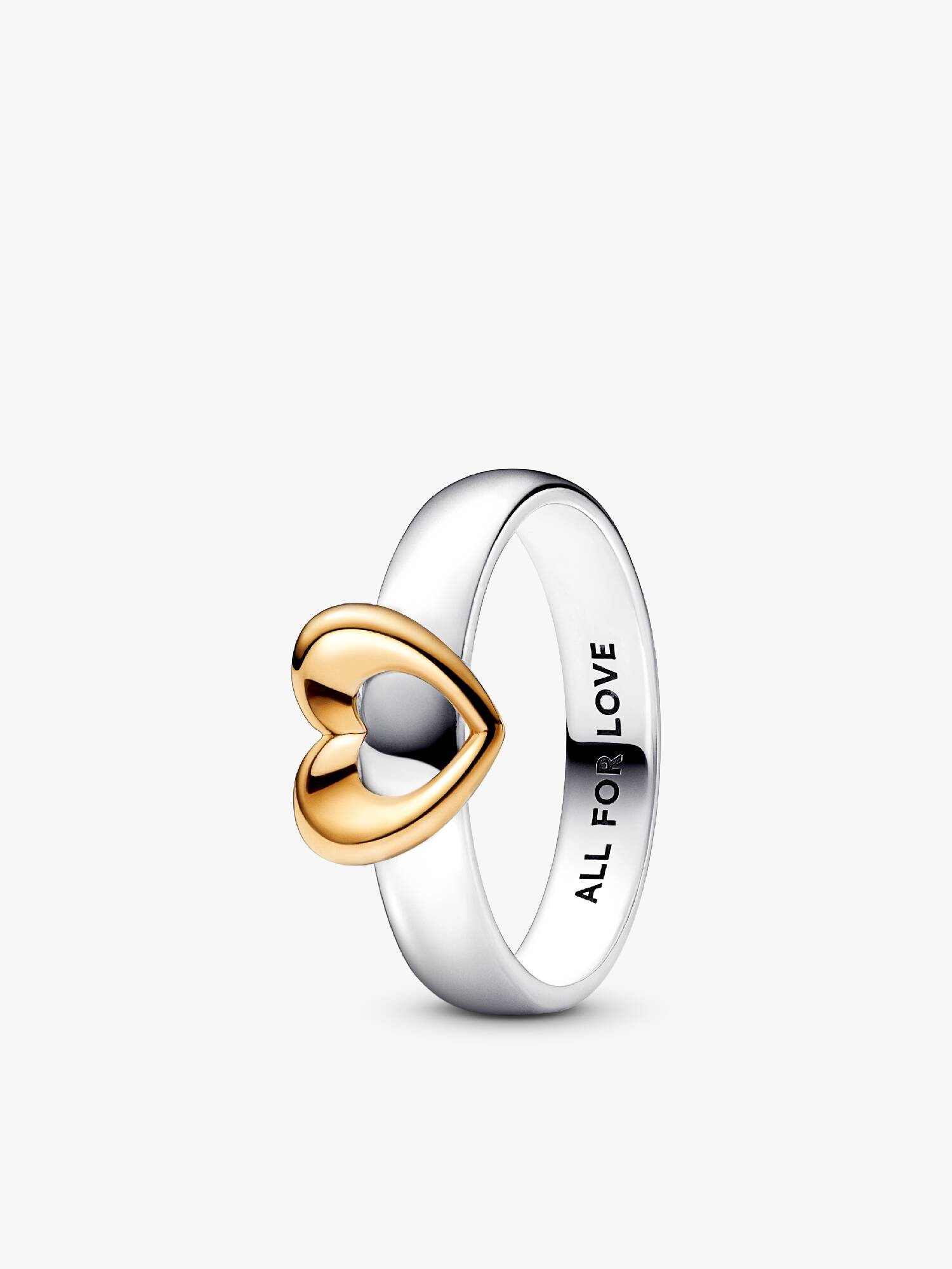 Radiant Two-tone Sliding Heart Ring