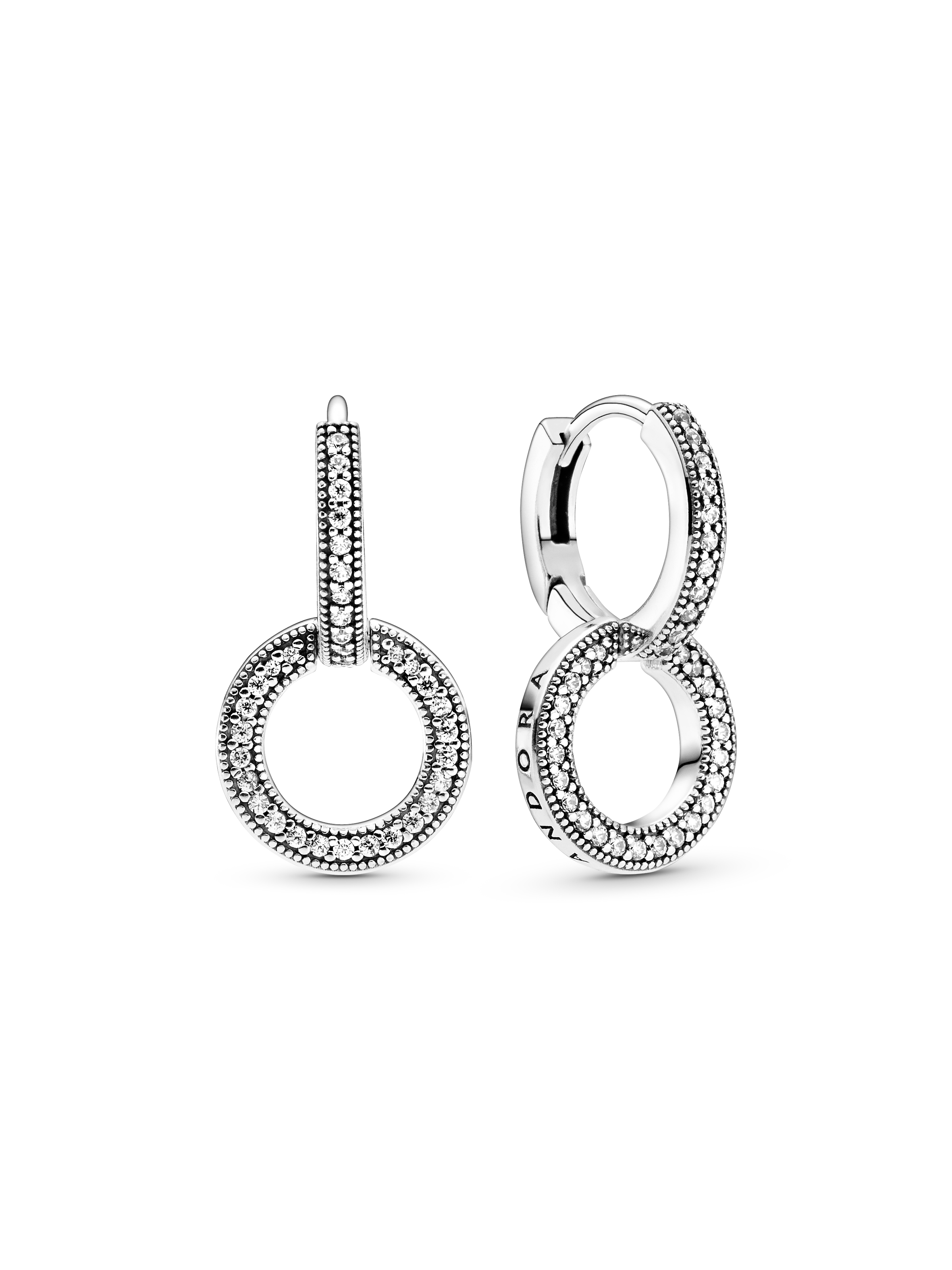 Sparkling Double Hoop Earrings
