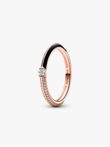 Pavé & Black Dual Ring
