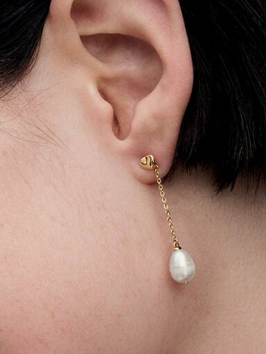 Treated Freshwater Cultured Pearl Drop Earrings