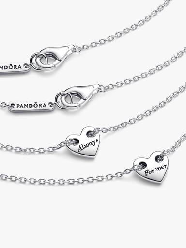 Forever & Always Splittable Heart Collier Necklaces
