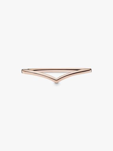 Wishbone 14k rose gold-plated ring