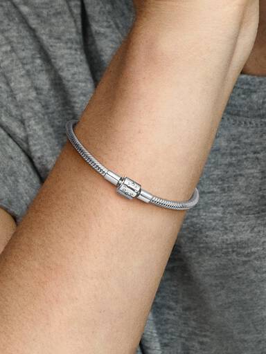 Snake chain sterling silver bracelet