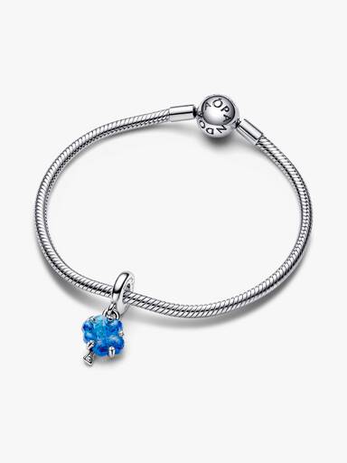 Blue Murano Glass Family Tree Dangle Charm