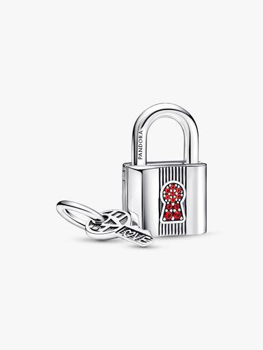 Padlock and Key Dangle Charm