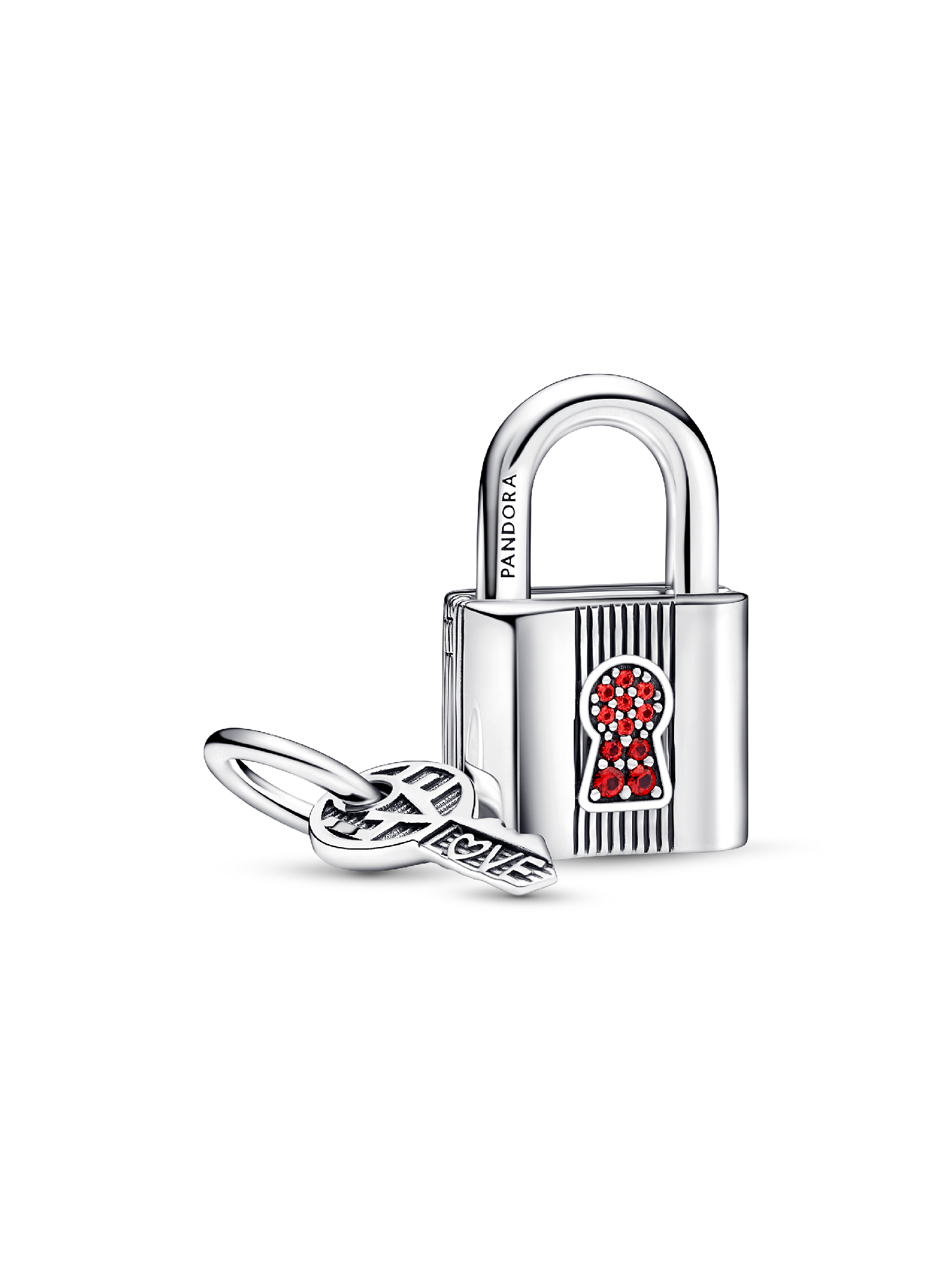 Padlock and Key Dangle Charm