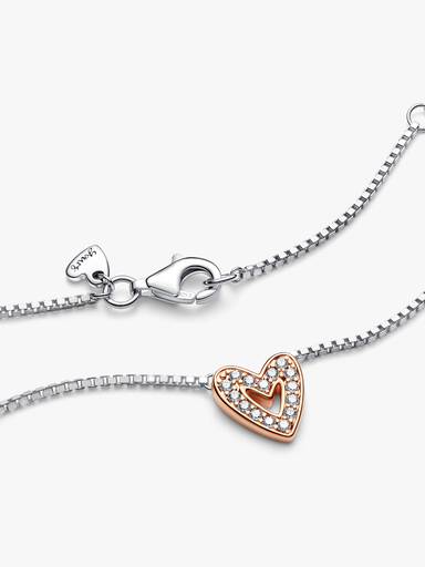 Sparkling Freehand Heart Necklace