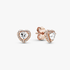 Sparkling Elevated Heart Stud Earrings Sparkling Elevated Heart Stud Earrings