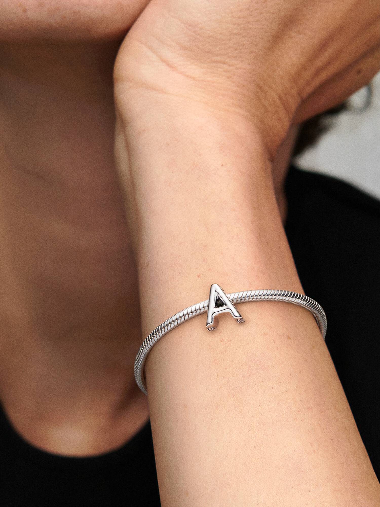 Letter A silver charm