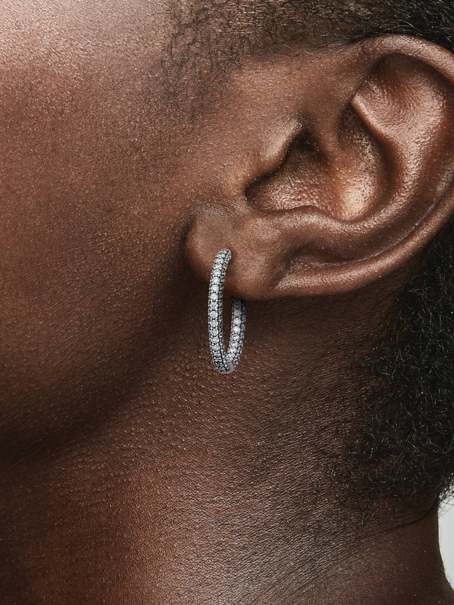 Pandora Timeless Pavé Single-row Hoop Earrings