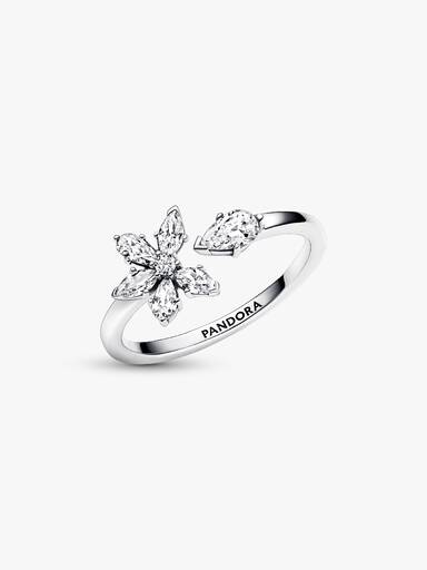 Sparkling Herbarium Cluster Open Ring