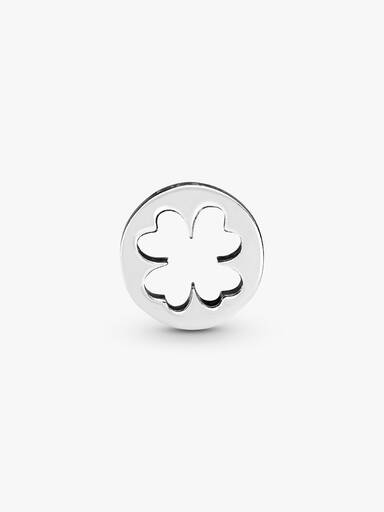 Openwork clover silver charm