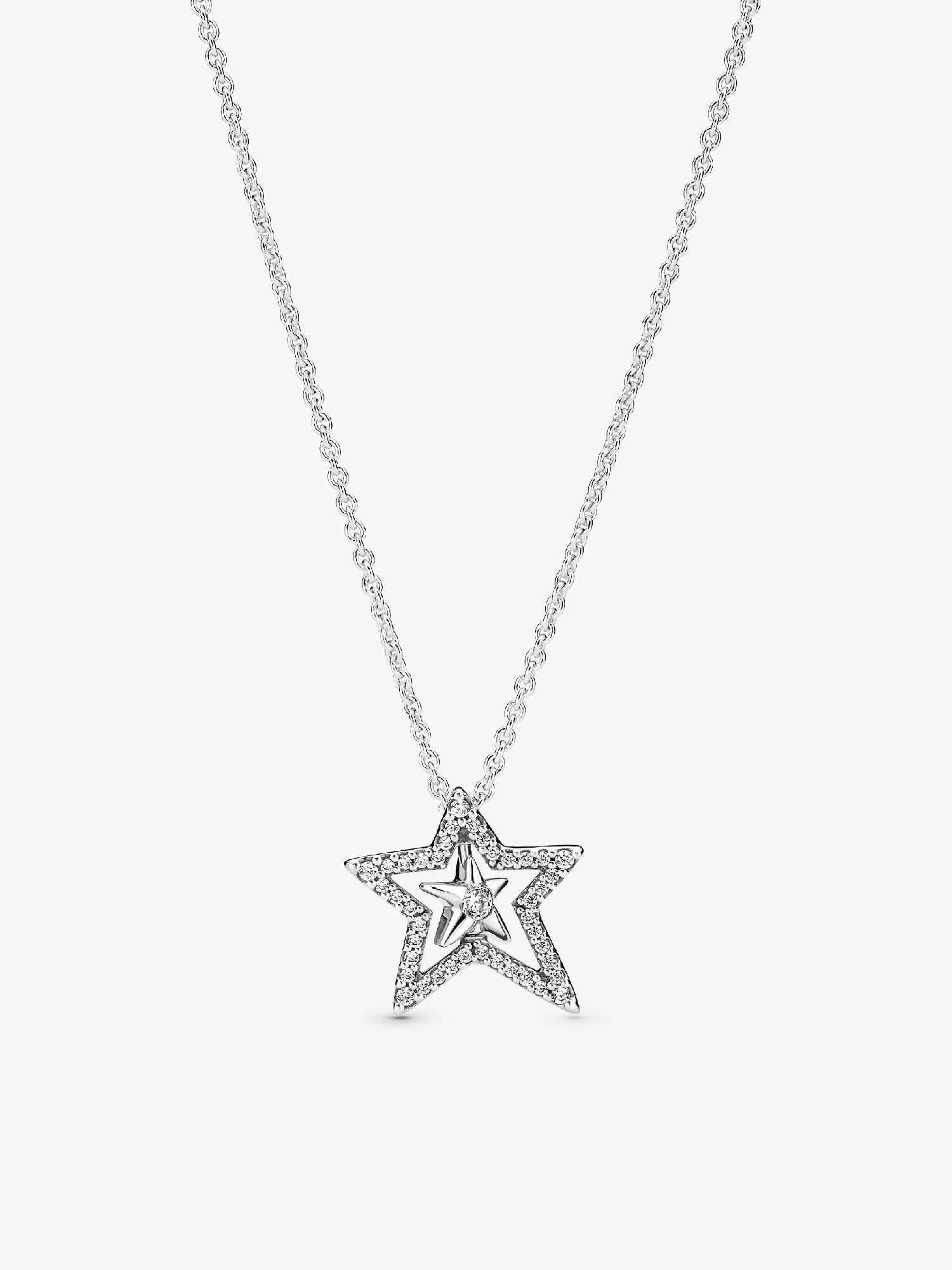 Pavé Asymmetric Star Collier Necklace