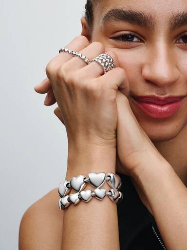Row of Hearts Ring
