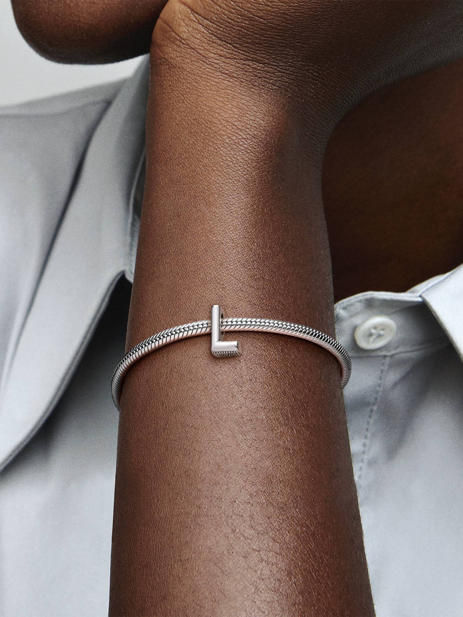Letter L silver charm