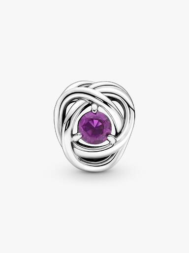 Purple Eternity Circle Charm