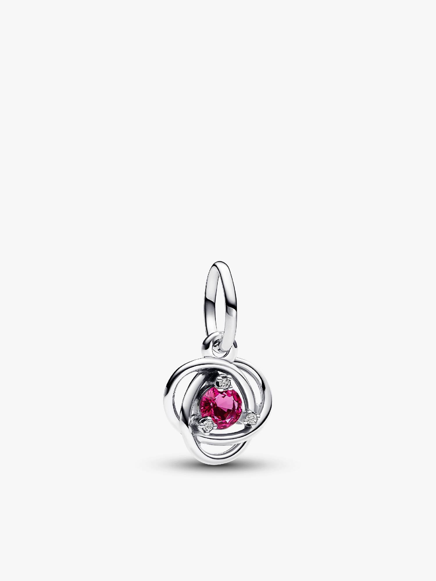 Pink Eternity Circle Dangle Charm