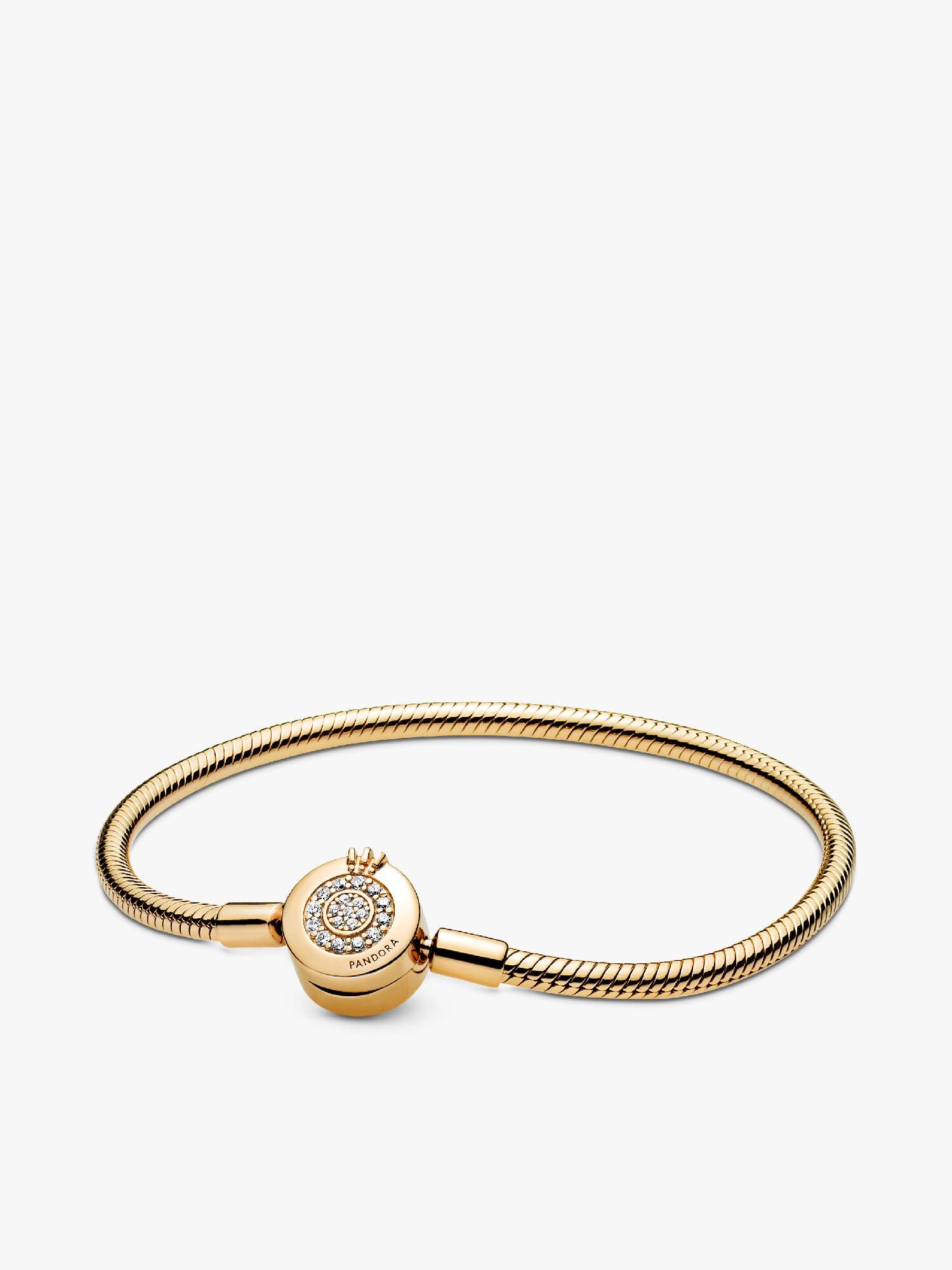 Pandora Moments Sparkling Crown O Snake Chain Bracelet