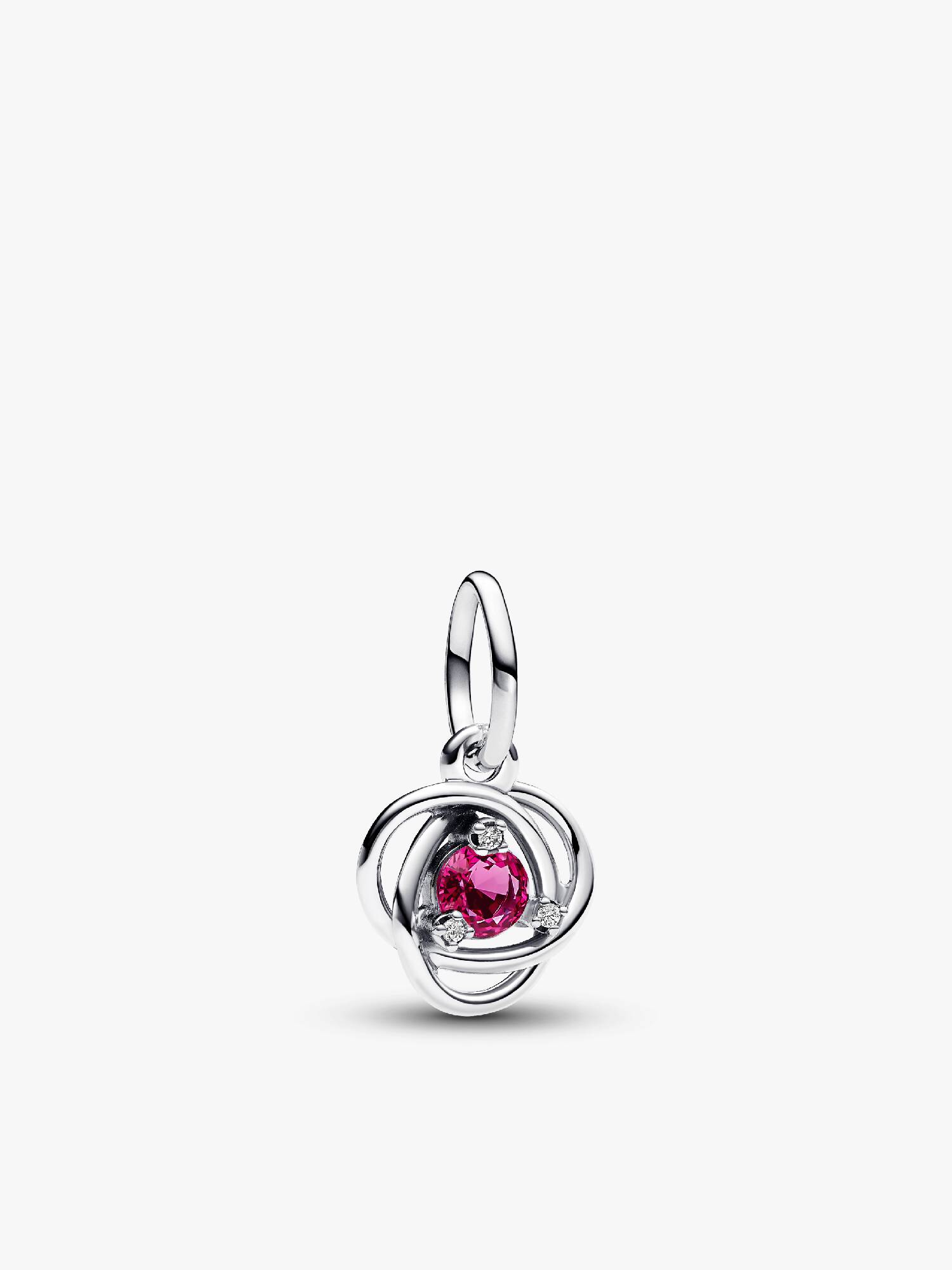 Pink Eternity Circle Dangle Charm