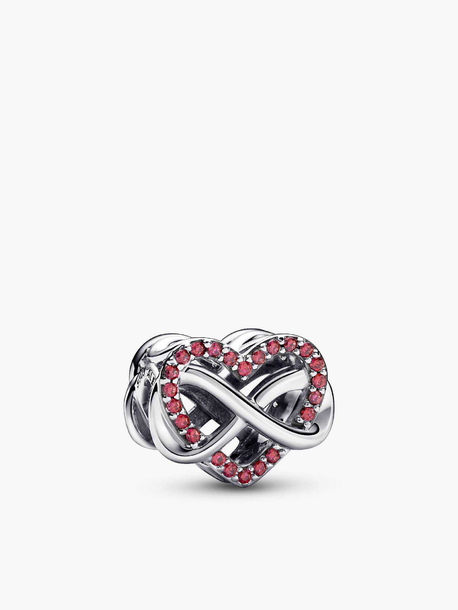 Sparkling Infinity Red Heart Charm